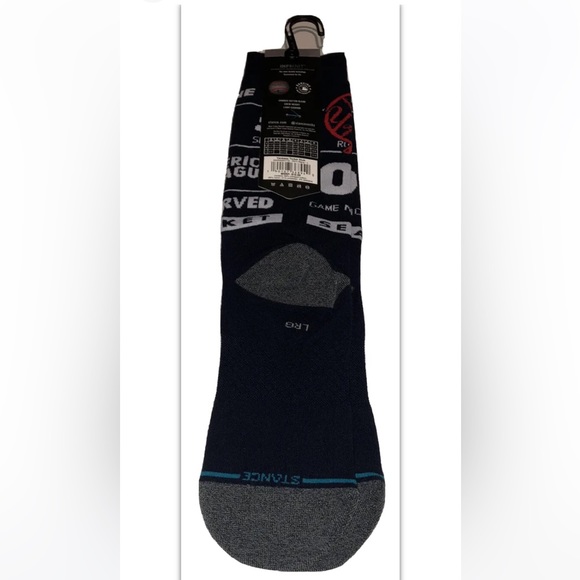 Stance MLB NY Yankees Ticket Stub Crew Socks 1 Pair Men 9-13 Baseball Navy White - Picture 5 of 10